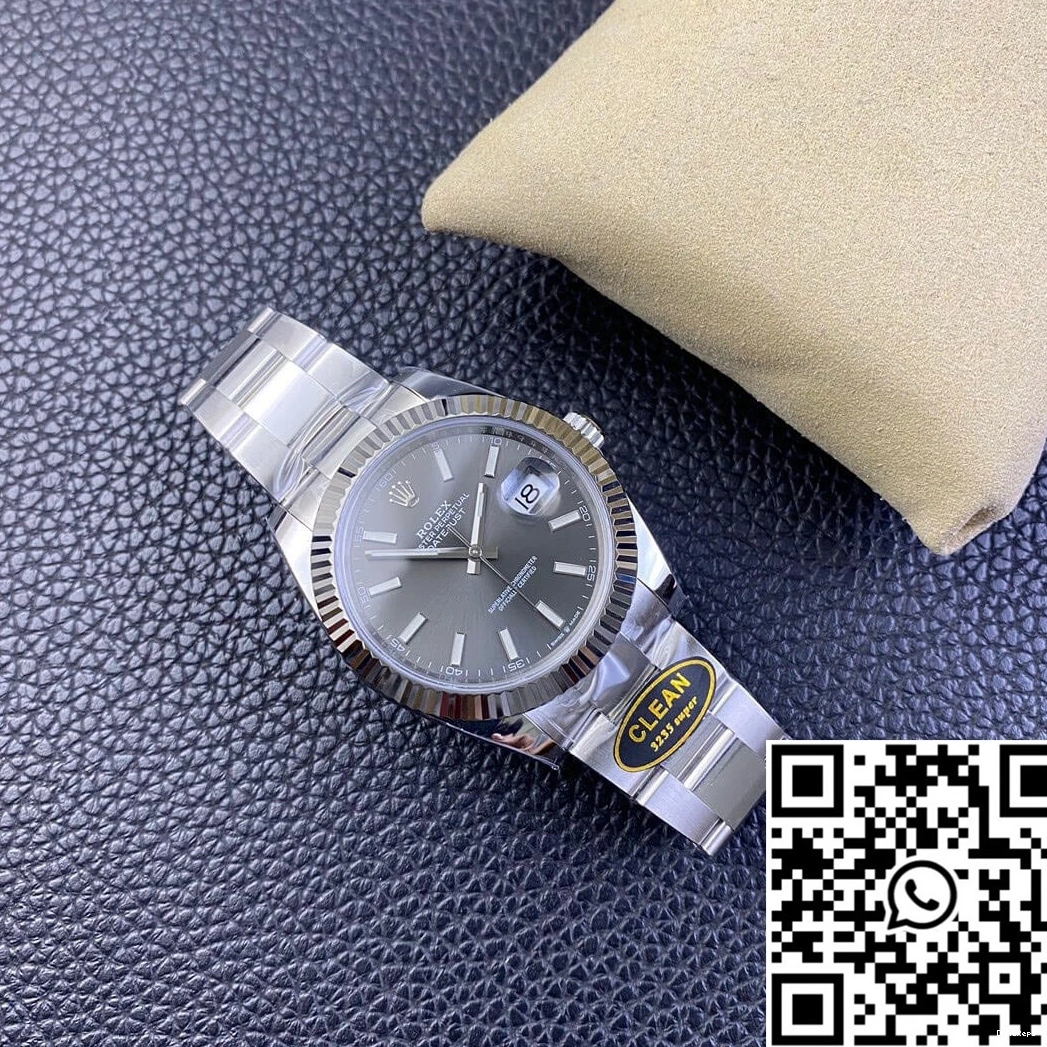 Clean Rolex Grey M126334-0013 Datejust Factory Dial 0227